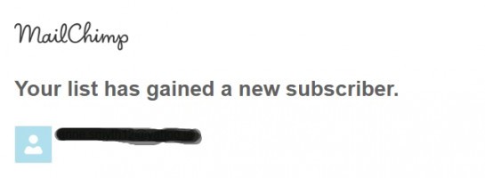 My Very First Email Subscriber!