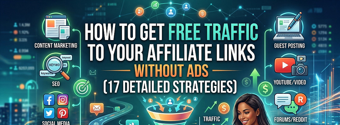 How to Get Free Traffic to Your Affiliate Links Without Ads (17 Detailed Strategies)