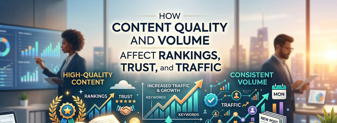 How Content Quality and Volume Affect Rankings, Trust, and Traffic