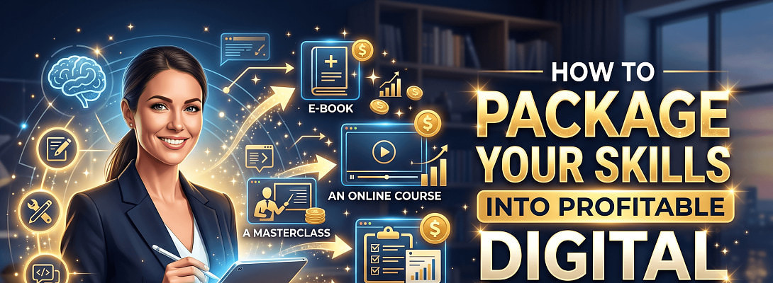 How to Package Your Skills into Profitable Digital Products without Spending a Dime