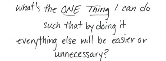 I've Been Reading "The ONE Thing"