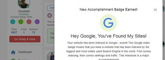 My first website was indexed, WA is awesome