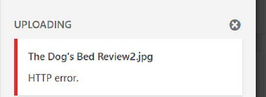 WordPress HTTP Error