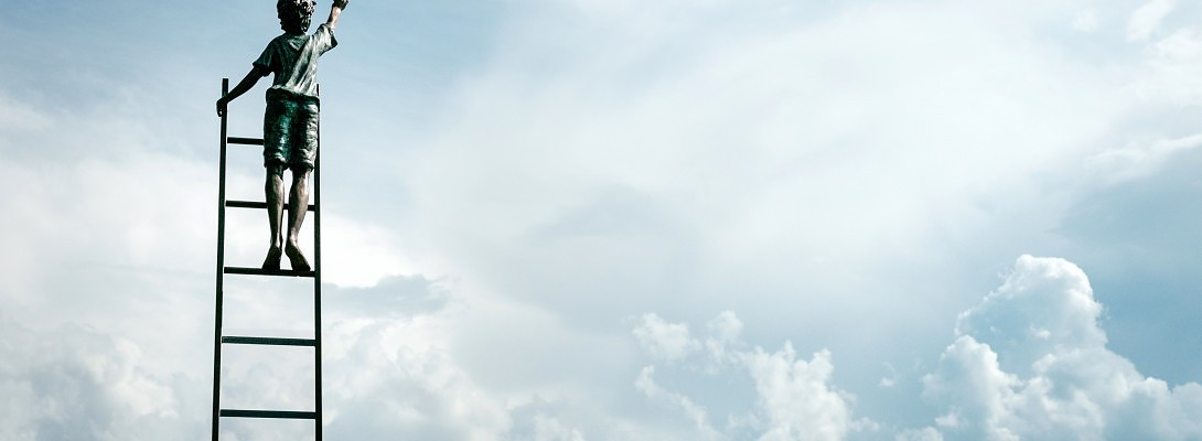 Hold the ladder. I wanna get down!