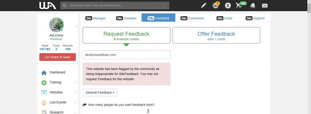(wtf) where's the feedback?! SOLVED (Glitch in my website?)
