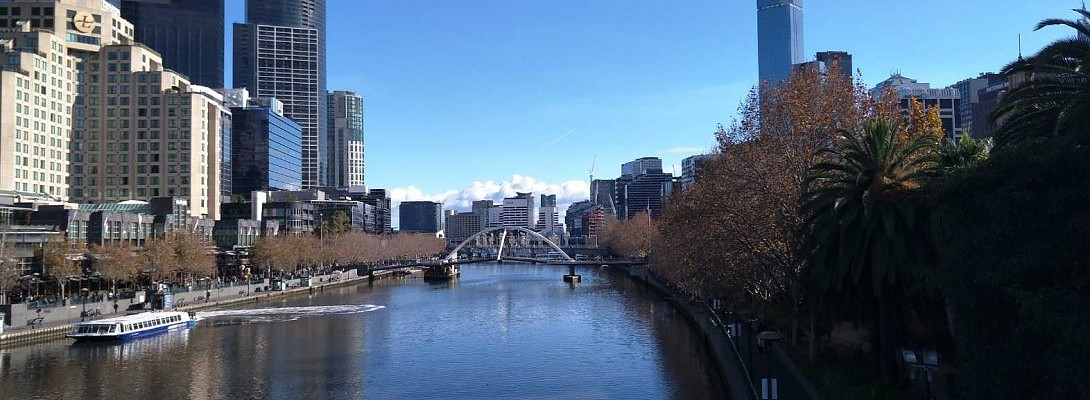 A view of the Yarra river in Melbourne Australia