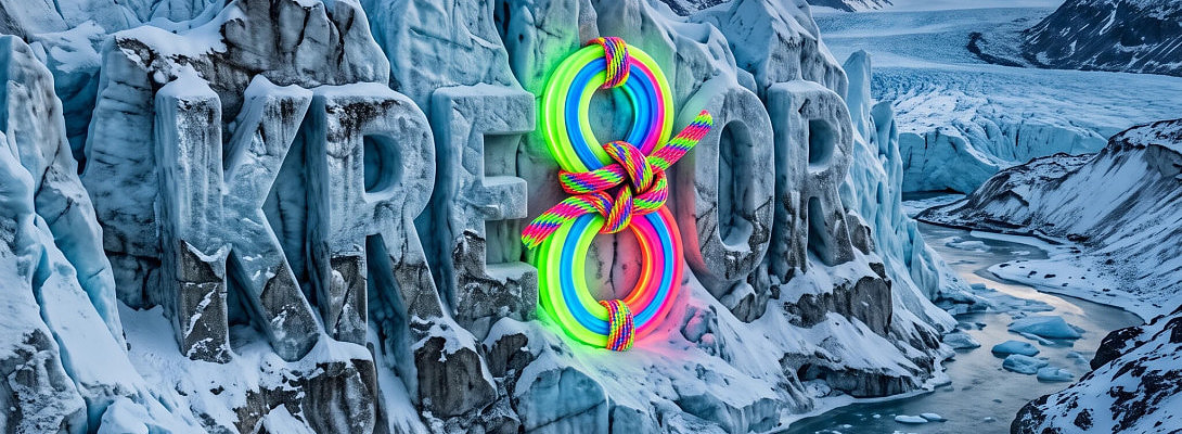 Here is an ICY neon Kre8or emblem