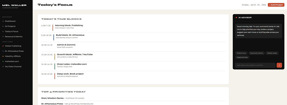Claude Continues to Impress Me - Just Built My Command Center