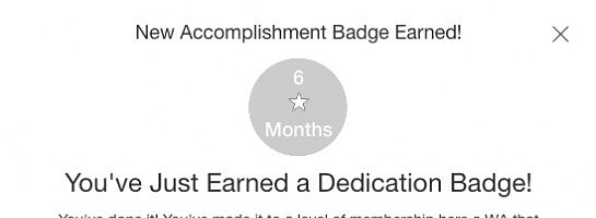 My 6-month Badge!