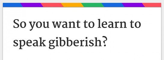 What kind of gobbledegook is this ?