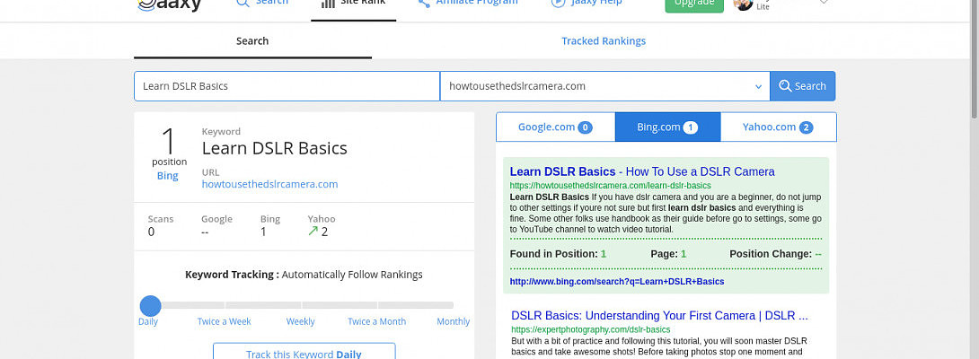 #1 in Bing and First page