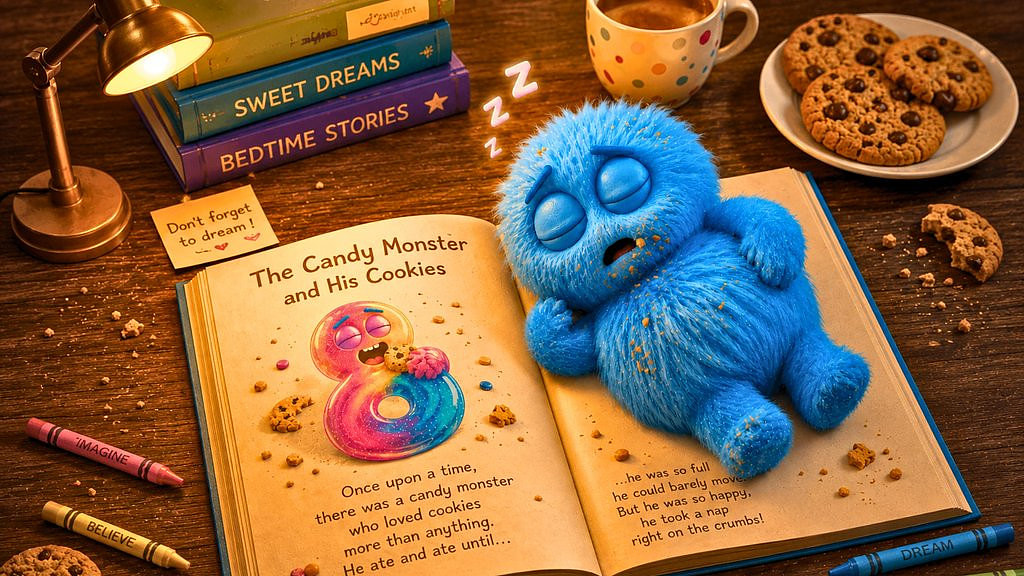 AI powered video of the Cookie Monster