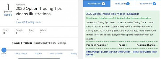 Straight to # 1 on google in 3 days