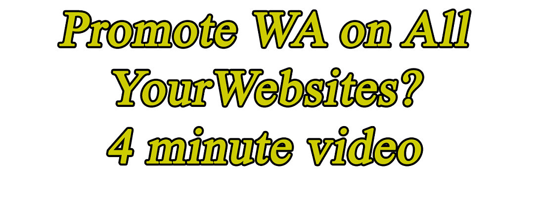 Promote WA on All Websites. Gain Revenue and grow our community.