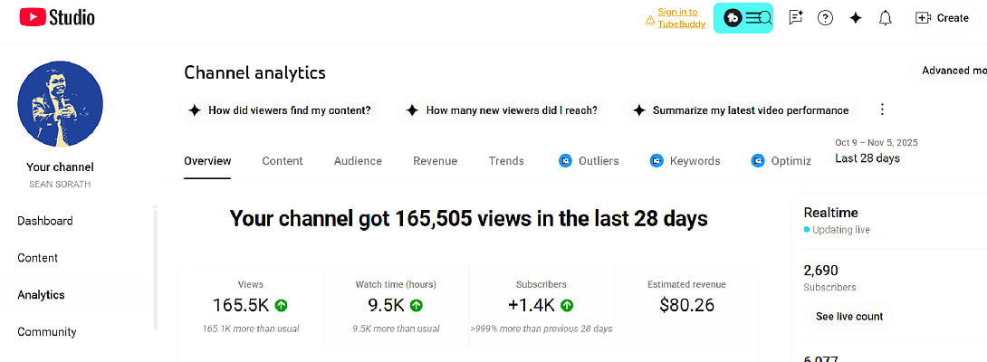 My YouTube Channel is Working