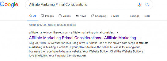 Some Posts on Top of Page 1 on Google Search Engine