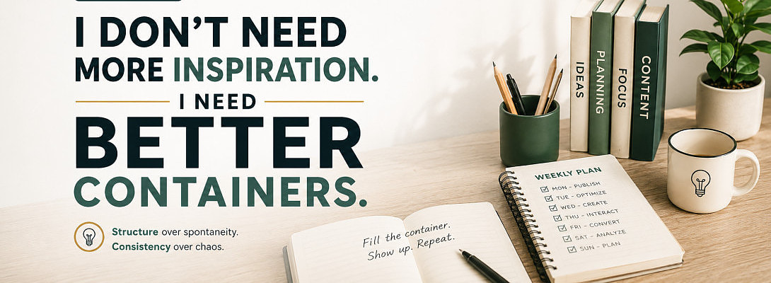 I Don’t Need More Inspiration. I Need Better Containers.