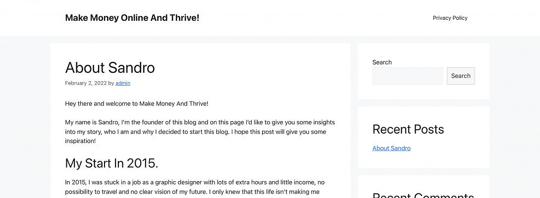 I wrote my About Me page!