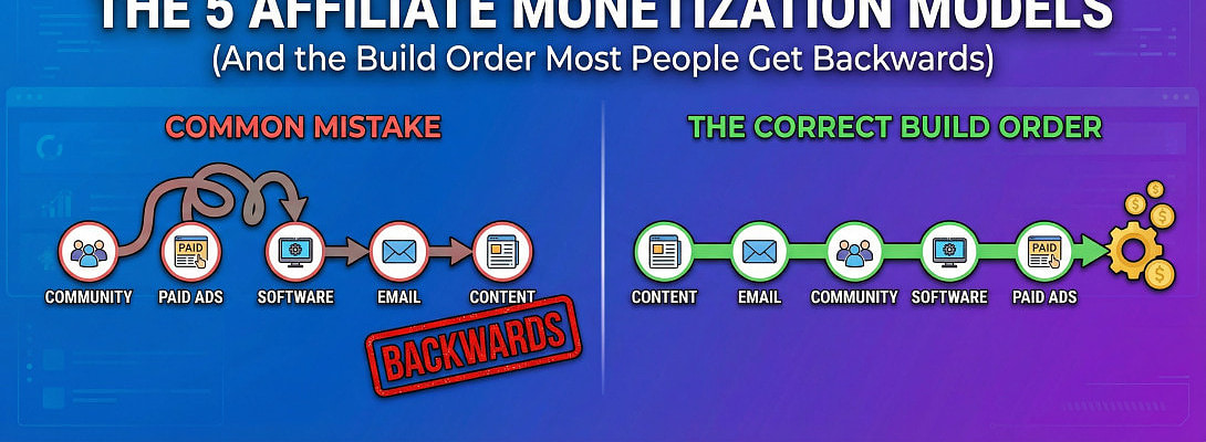 The 5 Affiliate Monetization Models (And the Build Order Most People Get Backwards)