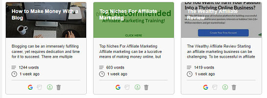 My First 4 Google Indexed Articles