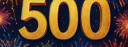Celebrating my 500th post on my main website