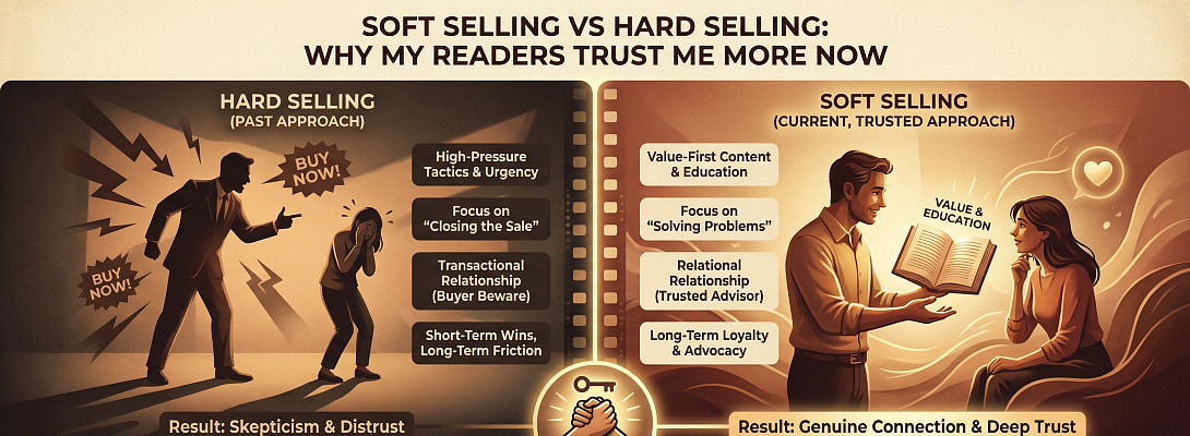 Soft Selling vs Hard Selling: Why My Readers Trust Me More Now