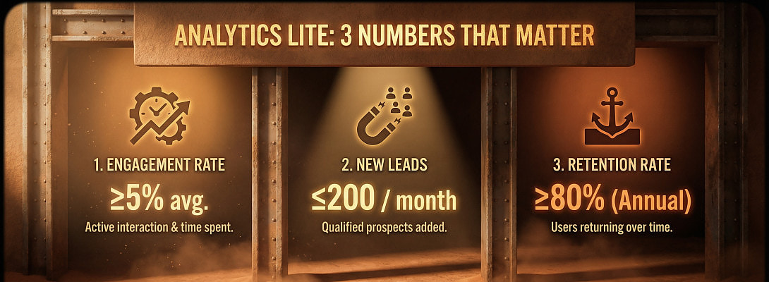 Analytics Lite: 3 Numbers That Matter