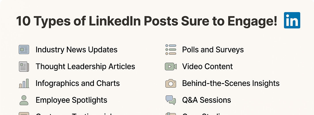 10 LinkedIn Posts Sure To Get Engagement