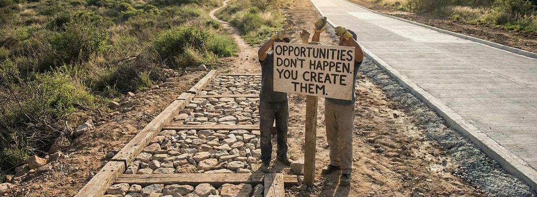 Opportunities don’t happen. You create them.