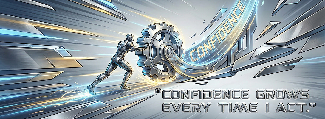 Confidence grows every time I act.