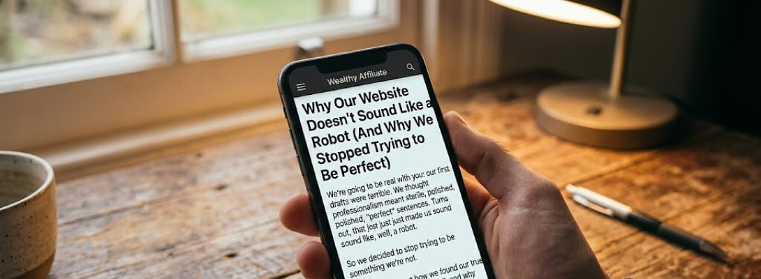 Why Our Website Doesn't Sound Like a Robot (And Why We Stopped Trying to Be Perfect)