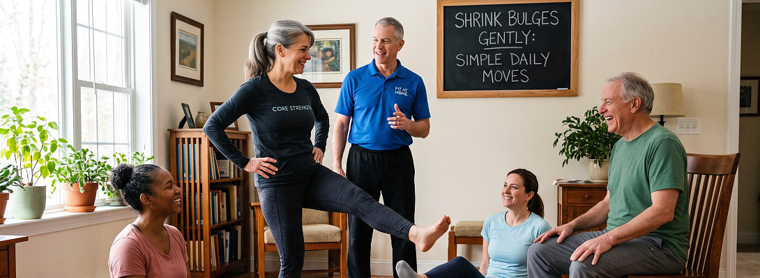 Shrink bulges gently: simple daily moves
