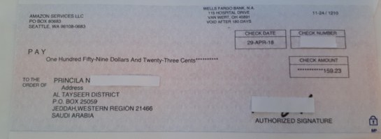 My First Amazon Check - Bummer!