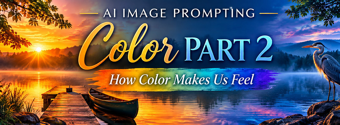 AI Image Prompting - Color Part 2 - How Color In an Image Makes us Feel!