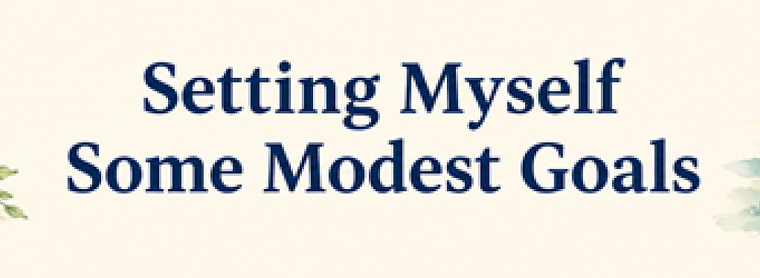 Setting myself modest goals!