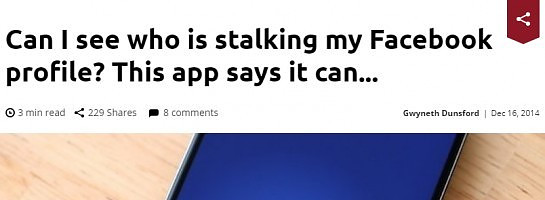 Is facebook profile stalkers app a scam?