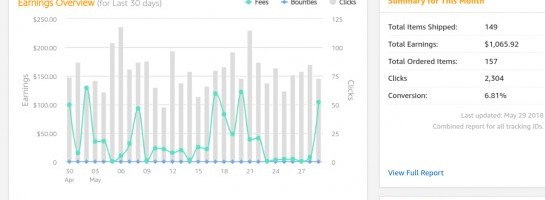 My first $1000 month!