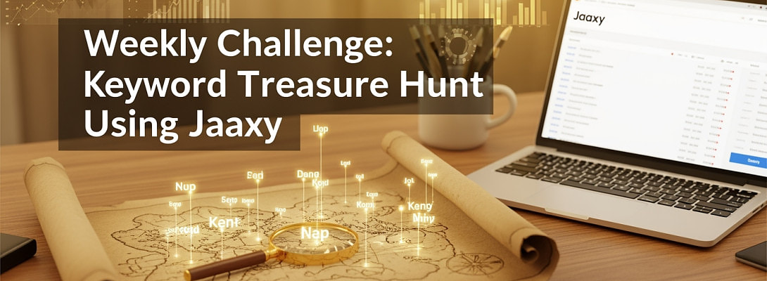 Weekly Challenge: Keyword Treasure Hunt Using Jaaxy