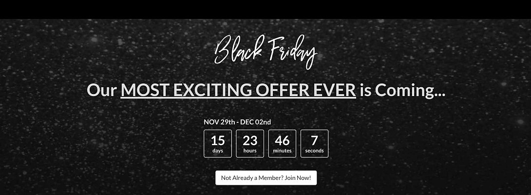 Black Friday 2019 - Coming Soon to WA!