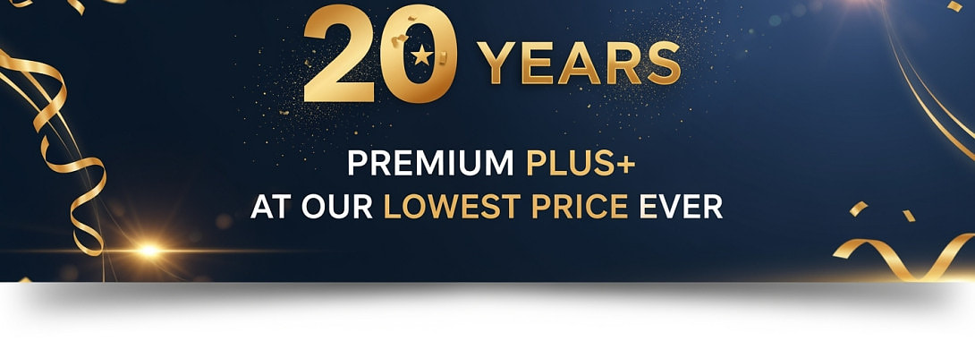 The 20-Year Anniversary Offer: Premium Plus+ at Our Lowest Price Ever