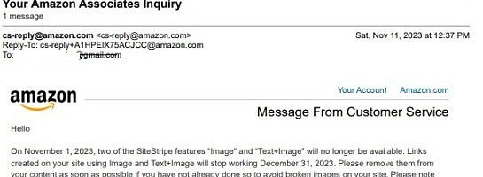 URGENT: Amazon Links - PSA Nov 11 2023