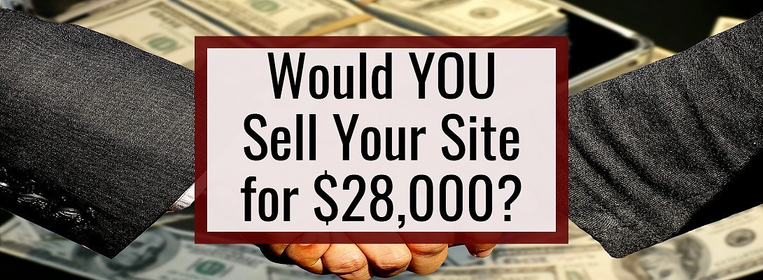 Would YOU Sell Your Site for $28,000?