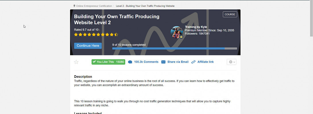 Finishing Up Online Entrepreneur Certification Level 2