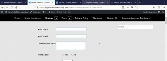 Unwanted landing Page Added