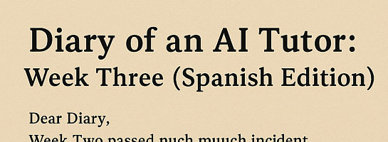Diary of an AI Tutor: Week Three (Spanish Edition)