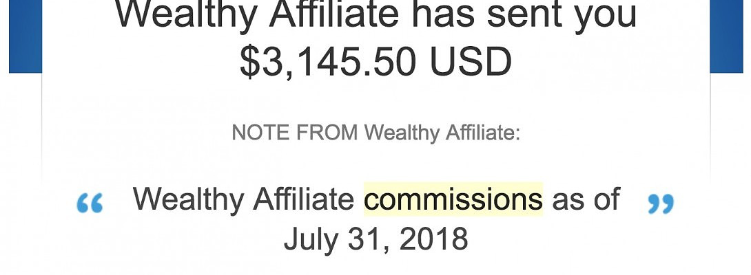 My WA Affiliate Commission Report For July 2018