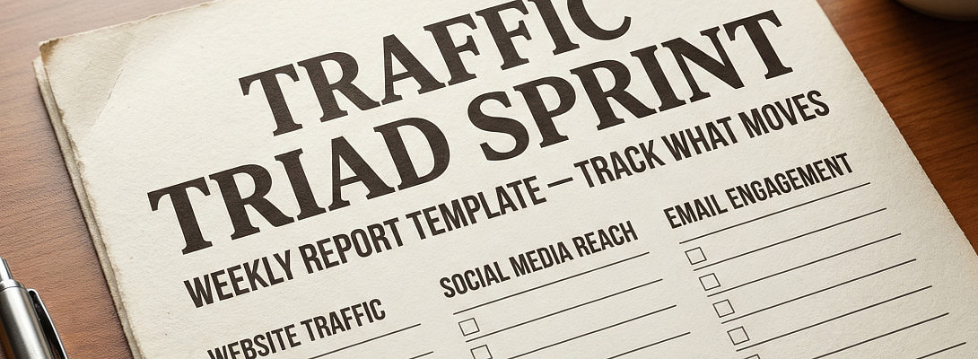 Traffic Triad Sprint: Weekly Report Template — Track What Moves