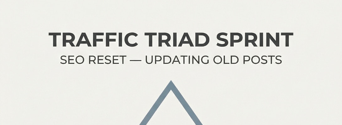Traffic Triad Sprint: SEO Reset — Updating Old Posts