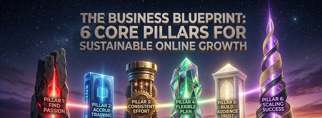 The Business Blueprint: 6 Core Pillars for Sustainable Online Growth