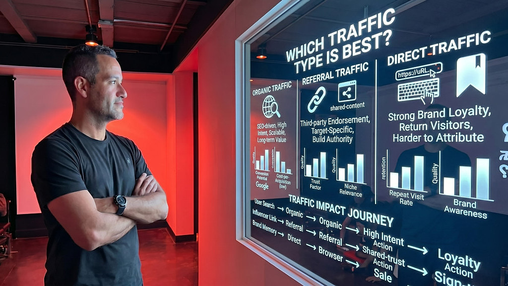 Organic, Referral, and Direct Traffic Breakdown